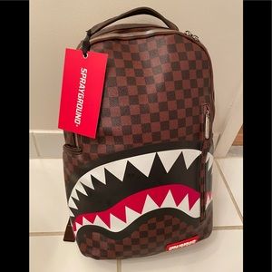 Sprayground Sharks in Paris LV Backpack. New with tags
